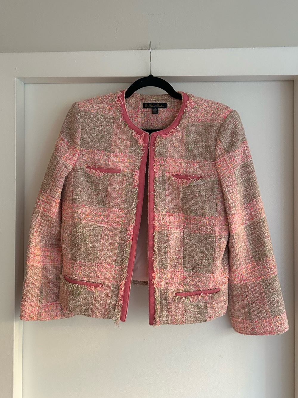 Brooks Brothers tweed pastel blazer jacket